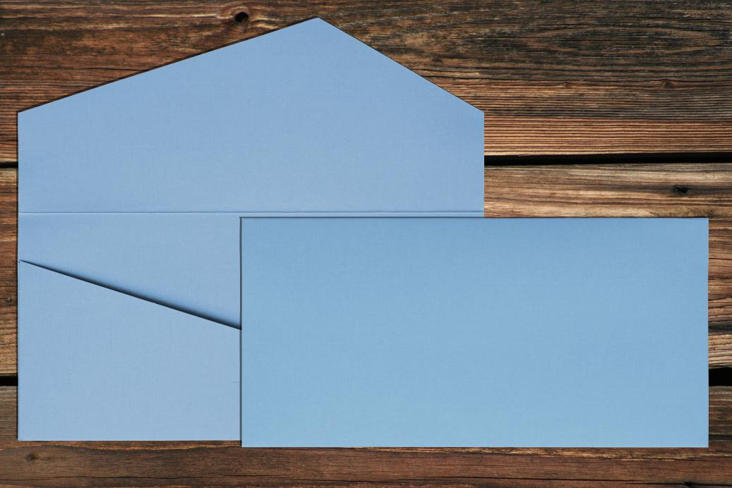 Geschenkkarte DL 110x220 mm Dunkelblau gerippt 220 g/qm